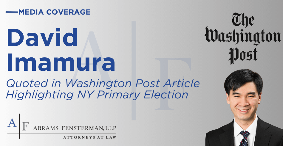 David Imamura Quoted in Washington Post Article Highlighting NY Primary Election Thumbnail